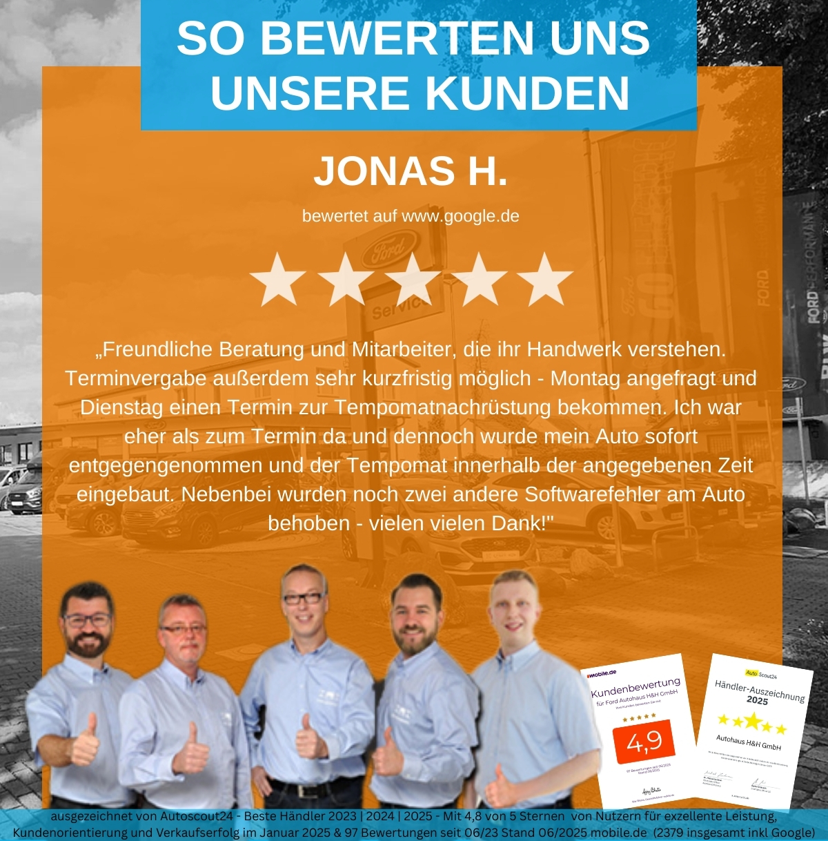 SO BEWERTEN UNS UNSERE KUNDEN