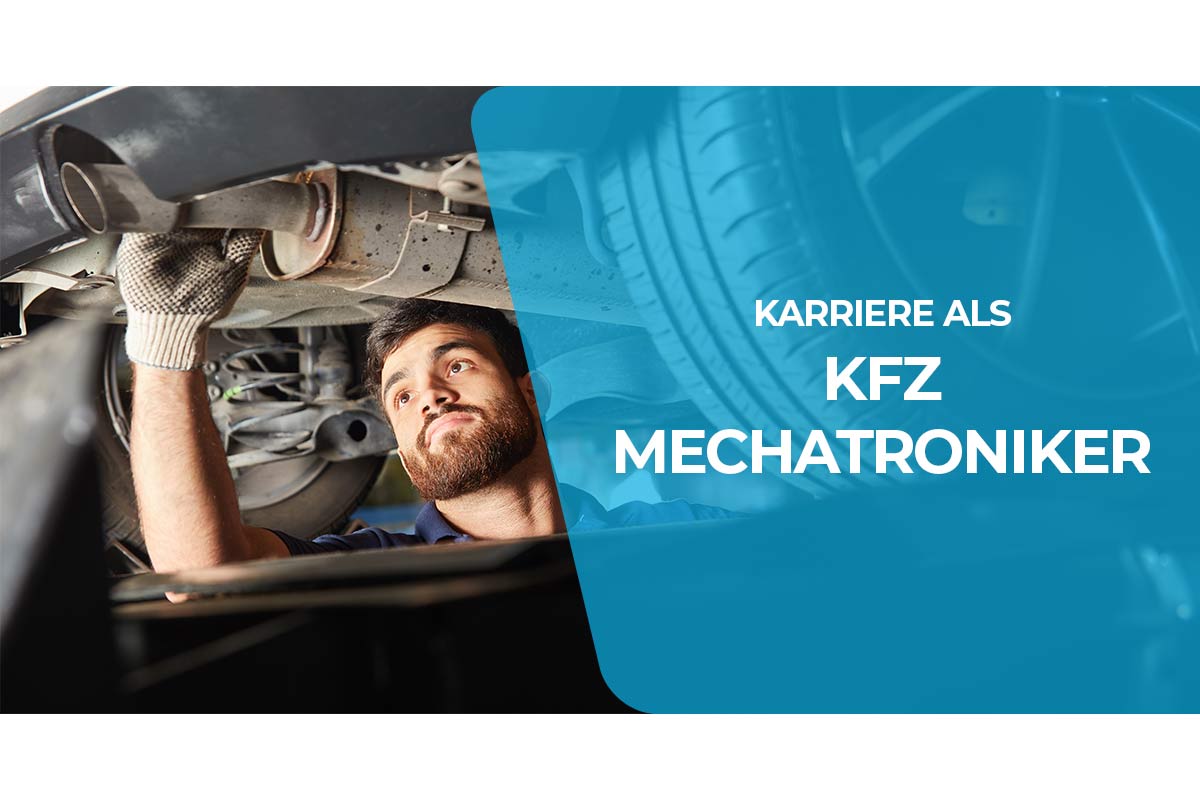 Bild zeigt ein KFZ-Mechatroniker der an einem Auto Arbeitet