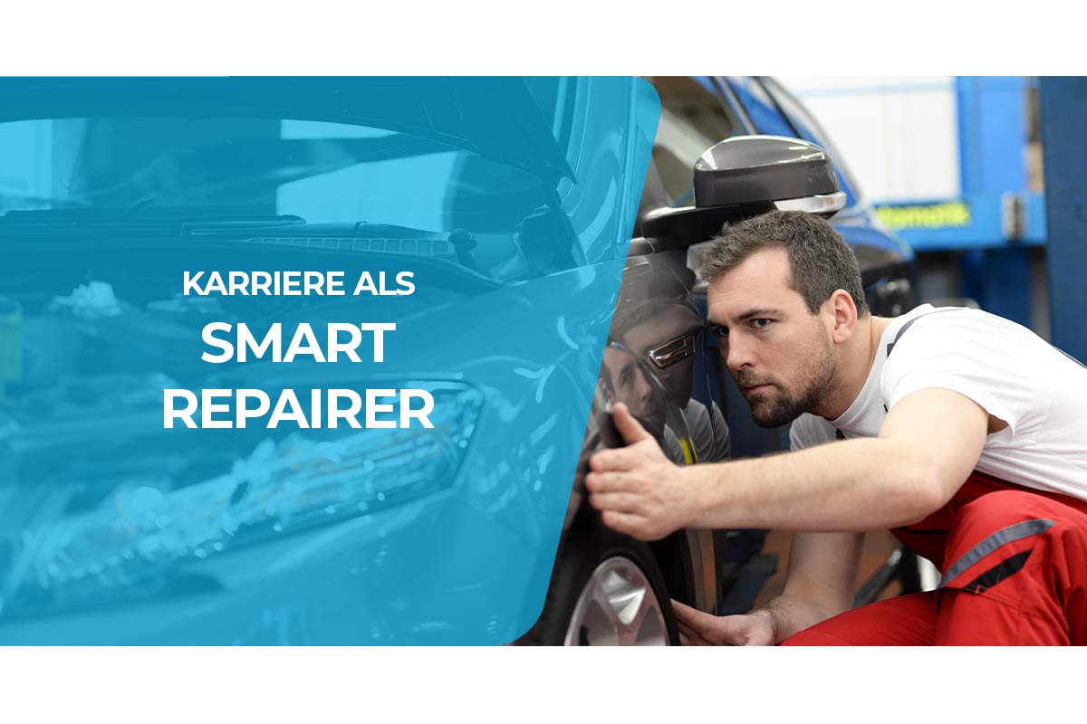 Bild zeigt ein Instandsetzter der an einem Auto Arbeitet